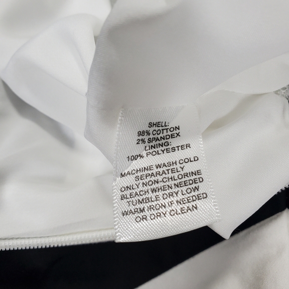 WHBM White House Black Market Mini Pencil Skirt Size 2 Black White Blue - Picture 6 of 9